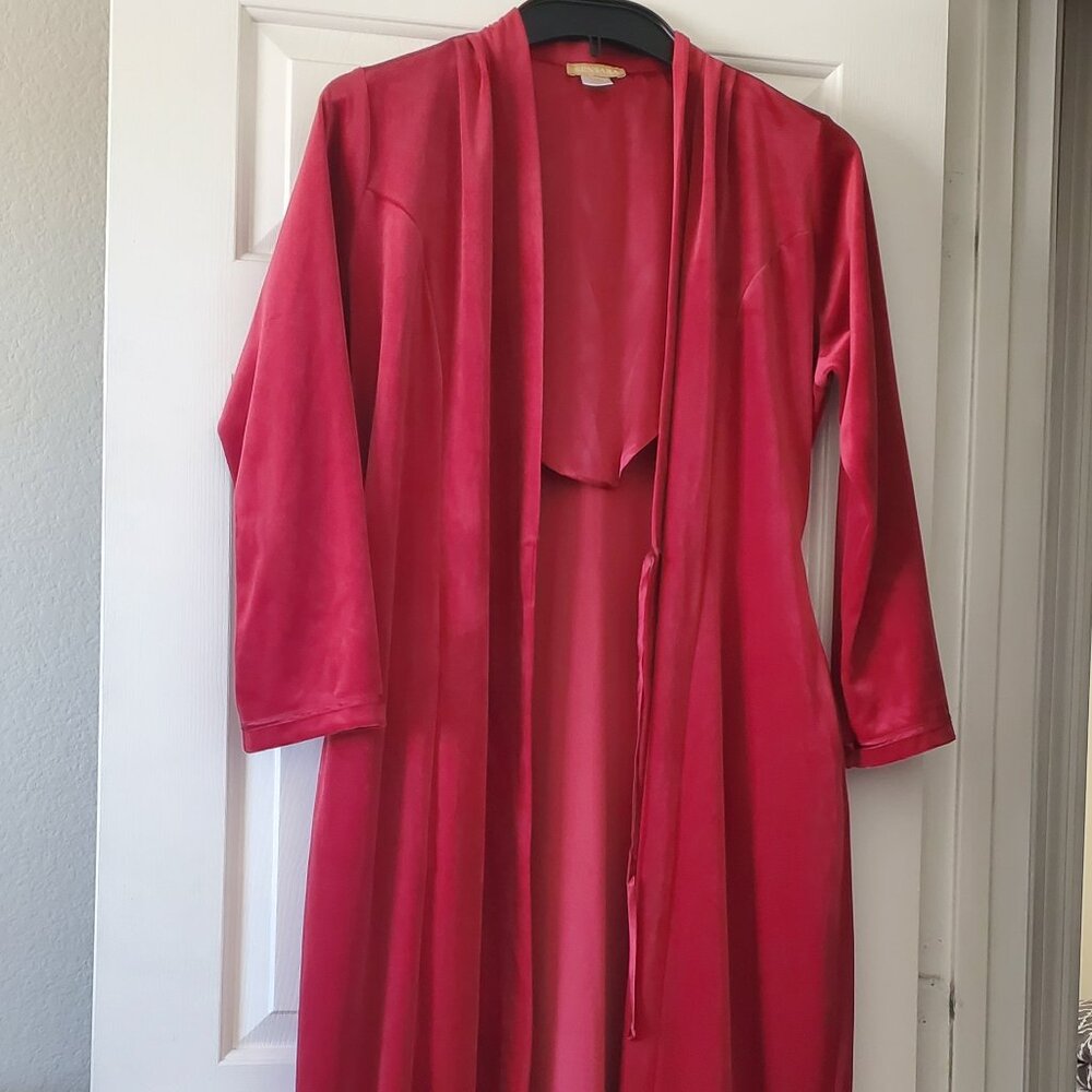 Sensara Ladies Vintage Velvet Robe with Side Pockets Size L/XL
